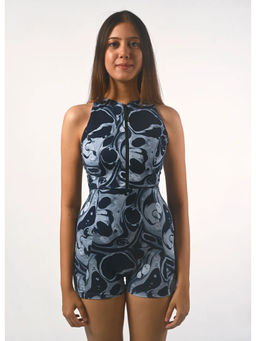 Trove Label - Navy Blue Printed Body Surfing One Piece