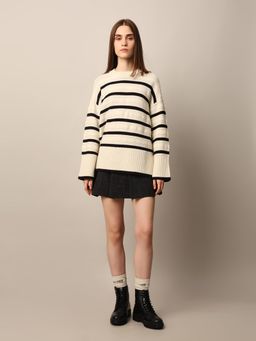 ONLY - Women's Loose Fit White Sweater