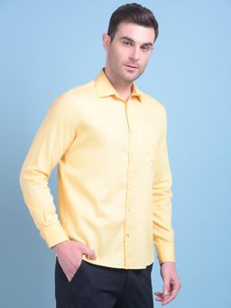 CRIMSOUNE CLUB - Mens Orange Cotton Shirt