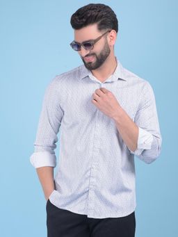 CRIMSOUNE CLUB - Mens Printed White Shirt