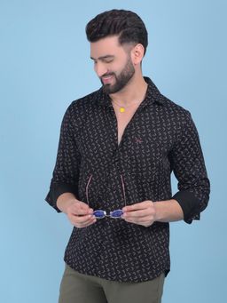 CRIMSOUNE CLUB - Mens Printed Black Shirt