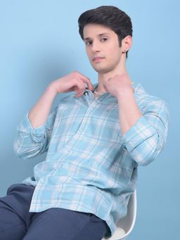 CRIMSOUNE CLUB - Mens Green Tartan Check Cotton Shirt