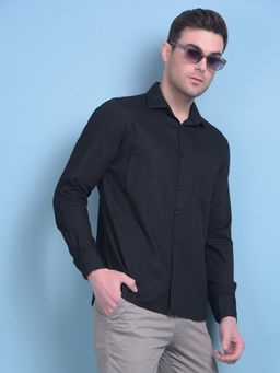 CRIMSOUNE CLUB - Mens Black Cotton Shirt