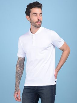 CRIMSOUNE CLUB - Mens White Cotton Polo T-Shirt