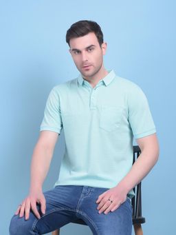 CRIMSOUNE CLUB - Mens Green Solid Polo T-Shirt