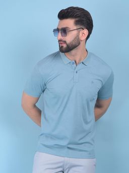 CRIMSOUNE CLUB - Mens Green Printed Polo T-Shirt