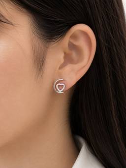 MINOUS - Silver Crystal Embrace Hoops