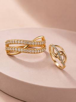Zeraki Jewels - Komal and Arina Rings (Pack of 2)