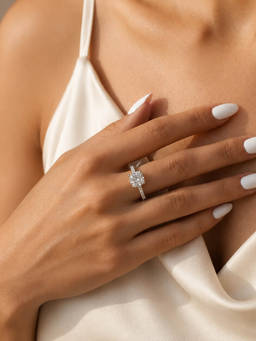 MINOUS - 925 Silver Classic Solitaire Adjustable Ring