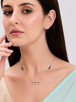 MINOUS - 925 Silver Celestial Star Drop Mangal sutra