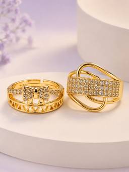 Zeraki Jewels - Nandini and Arise Rings (Pack of 2)