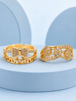 Zeraki Jewels - Nandini and Rajvi Rings (Pack of 2)