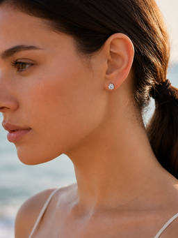 MINOUS - 925 Elegant Radiant Crystal Stud Earrings