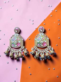 Rebekah - Royal Multi Meenakari Kundan Earrings