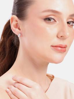 MINOUS - Silver Spark Stack Stud Earrings