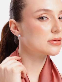 MINOUS - Silver Trinity Glow MOP Studs