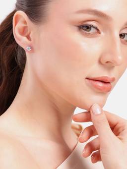 MINOUS - Silver Classic Round Spark Studs