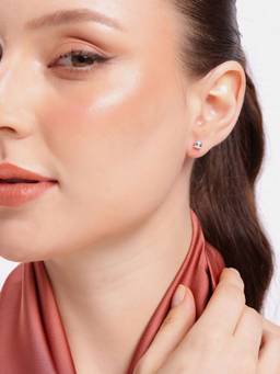 MINOUS - Silver Minimal Luxe Solitaire Studs