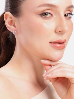 MINOUS - Silver Blush Orbit Studs