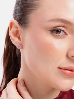 MINOUS - Silver Delicate Strawberry Spark Stud