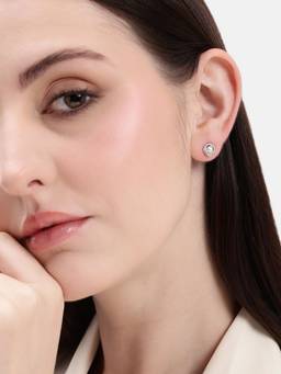 MINOUS - Silver Classic Aura Pearl Earrings