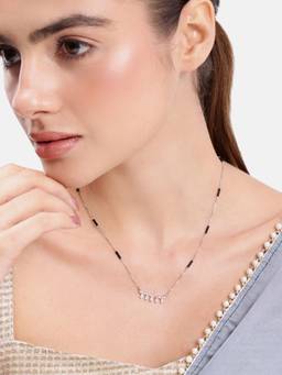 MINOUS - 925 Silver Crystal Kiss Mangal sutra