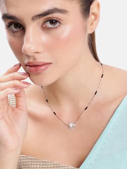 MINOUS - 925 Silver Pearl Petals Forever Mangal Sutra