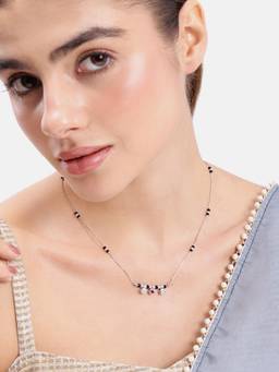 MINOUS - 925 Silver Triple Charm Love Mangal Sutra