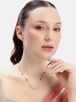 MINOUS - 925 Silver Twin Teardrop Mangal Sutra