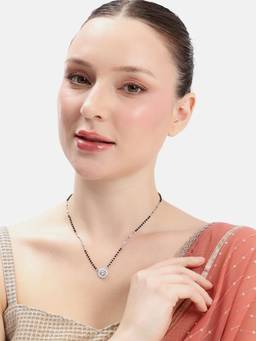 MINOUS - 925 Silver Elegant Round Radiance Mangal Sutra