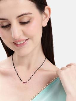 MINOUS - 925 Silver Celeste Ruby Glow Mangal sutra