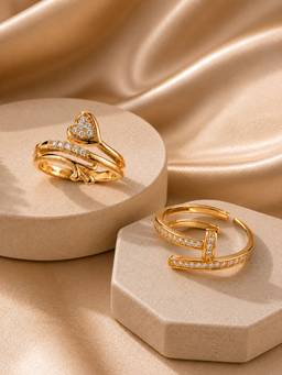 Zeraki Jewels - Zelia and Horizon Rings (Pack of 2)