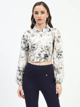 Madame - Women Printed Moss Multi-Color Top