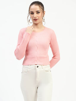 Madame - Women Textured Peach Top