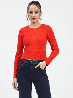 Madame - Women Textured Red Top