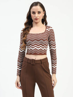 Madame - Women Printed Coffee Top