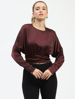 Madame - Women Solid Wine Top