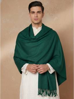 Zamour - Men Solid Winter Green Stole