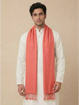 Zamour - Men Solid Winter Peach Stole