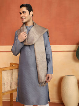 Fabindia - Beige Silk Blend Men Stole