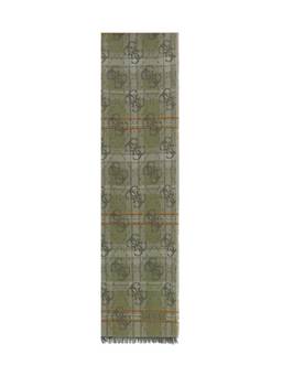 Guess - Green Viscose Logo Men Scarf