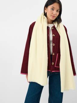 Accessorize London - Women's Yellow Plain Blanket Scarf