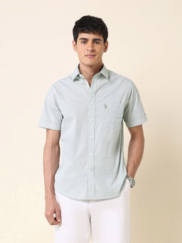 U.S. POLO ASSN. - Men Tailored Fit Geometric Printed Shirt