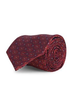 CAZZANO - Microfiber Multi-Color Geometric Tie