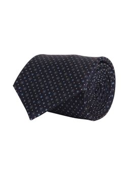 CAZZANO - Microfiber Navy Blue Polka Dots Tie