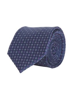 CAZZANO - Microfiber Blue Geometric Tie