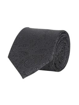 CAZZANO - Microfiber Black Printed Tie