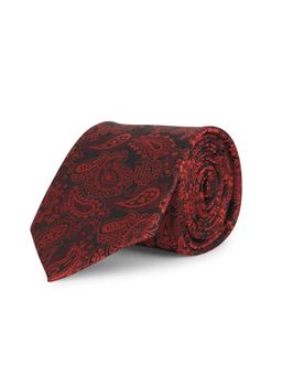 CAZZANO - Microfiber Red Floral Tie