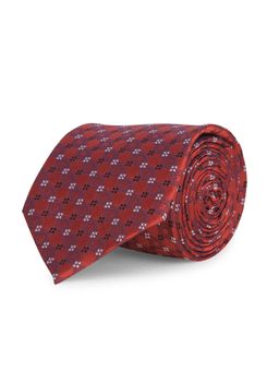 CAZZANO - Microfiber Red Printed Tie