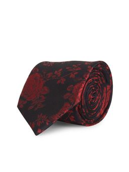 CAZZANO - Microfiber Black Printed Tie